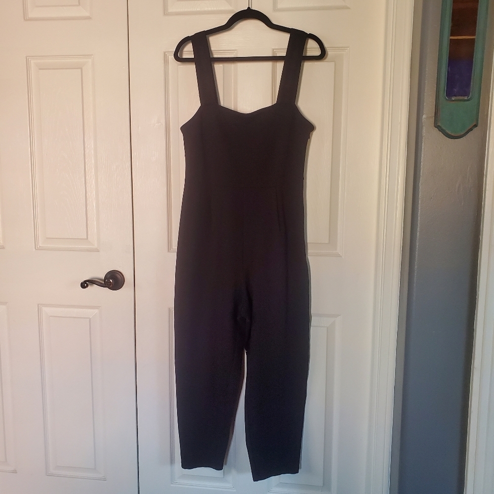 Urban Outfitters Black Jumpsuit Sleeveless Softshell Preppy Capsule Stretch Lrg